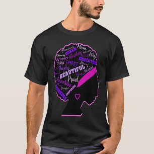 Camiseta Mulheres Afro-Americanas Afastadas do Cabelo do Pa
