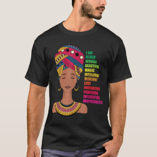Camiseta Mulheres Afro-Americanas BHM Melanina História Neg