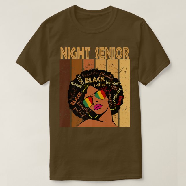 Camiseta Mulheres Afro-Americanas da Noite Negra (Frente do Design)