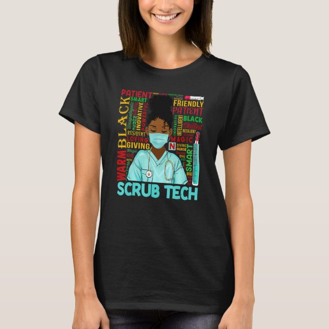 Camiseta Mulheres Afro-Americanas Negras Escrupulam Tech Bl (Frente)