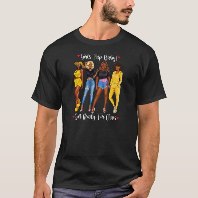 Camiseta Mulheres Afro-Americanas Viajam Meninas Negras Tra (Frente)