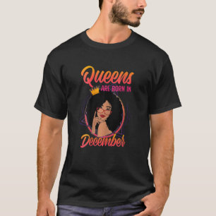 Camiseta Mulheres Afro Diva Rainha Foi Nascer Em Dezembro