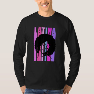Camiseta Mulheres Afro Latina Rainha negra afro-americana