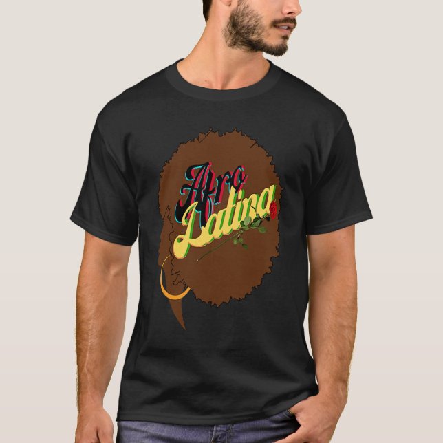 Camiseta Mulheres afro latinas latinas AF empoderadas e uni (Frente)