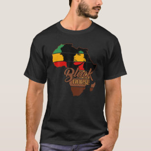 Camiseta Mulheres Afro Melanin Black Nurse ER OU RN Back Hi