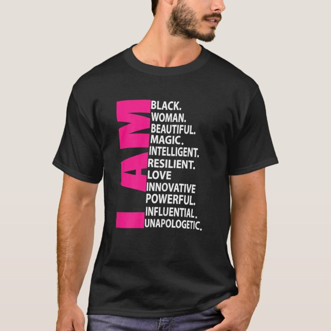 Camiseta Mulheres Afro Menina Eu Sou Mulher Negra Bela Magi (Frente)