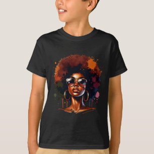 Camiseta Mulheres Afro Orgulho Negro Melanina Afro-American