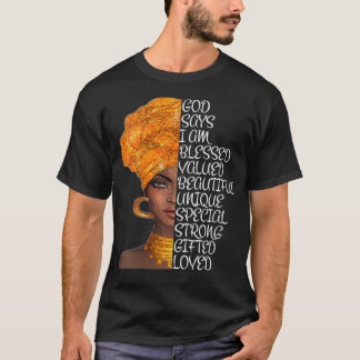 Camiseta Mulheres afrocentas por mulheres Deus diz afrocent