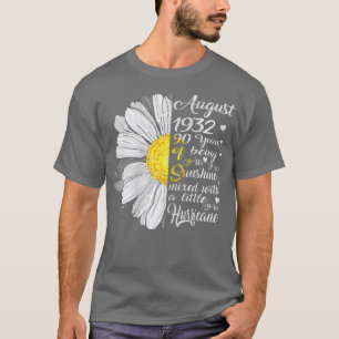 Camiseta Mulheres Agosto Meninas 1932 Aniversário Presente