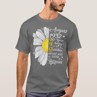 Camiseta Mulheres Agosto Meninas 1932 Aniversário Presente 