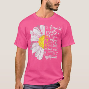 Camiseta Mulheres Agosto Meninas 1939 Aniversário Presente 
