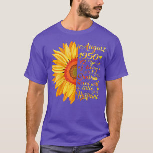 Camiseta Mulheres Agosto Meninas 1950 Aniversário Presente