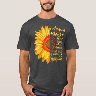 Camiseta Mulheres Agosto Meninas 1969 Aniversário Presente