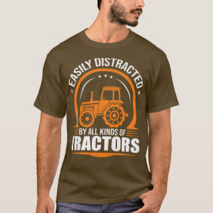Camiseta Mulheres agricultores e facilmente distraídas por 