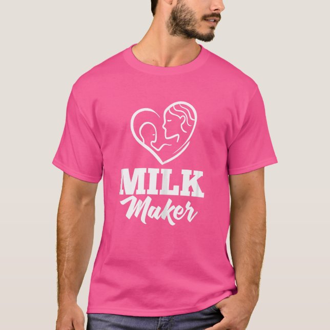 Camiseta Mulheres Aleitando Recém-Nascidos Leite (Frente)