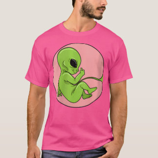Camiseta Mulheres Alienígena Feto Embrião Bebê Gravidez Ufo