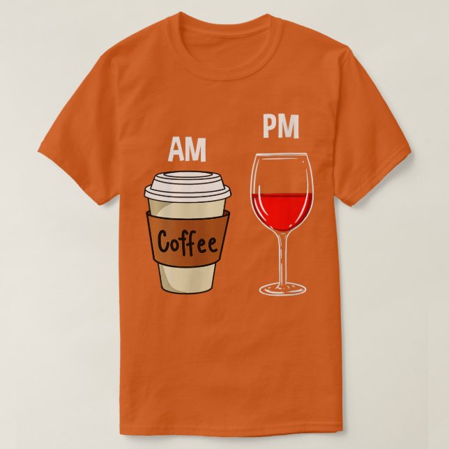 Camiseta Mulheres AM Café PM Wine (Frente do Design)