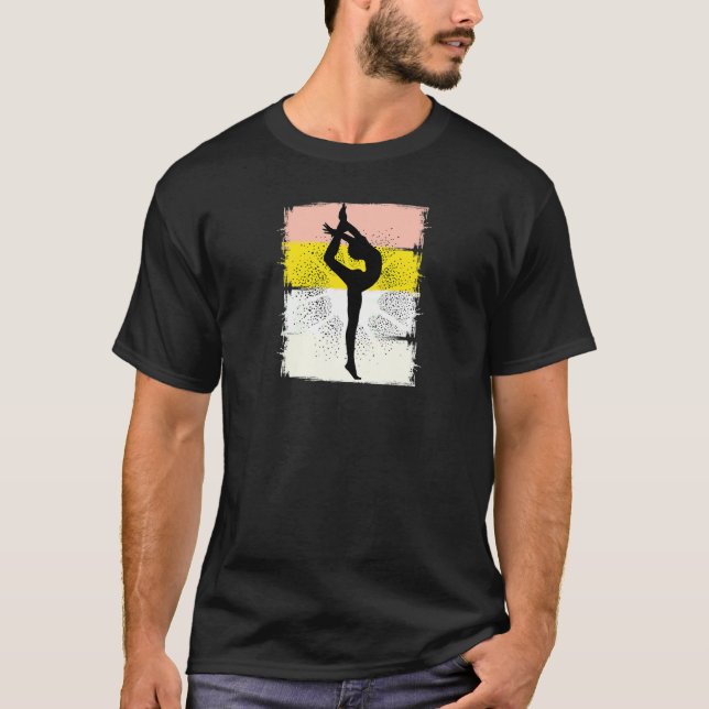 Camiseta Mulheres Amarelas Ginástica Girinas Acrobática Ac (Frente)