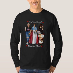 Camiseta Mulheres Americanas Criadas Com Sangue Peruano Ban