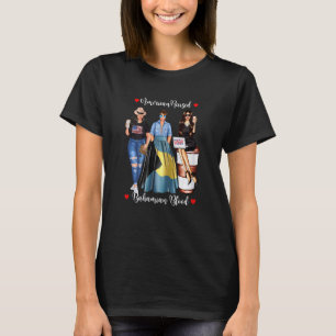 Camiseta Mulheres Americanas Criaram Bahamas Blood Usa Flag