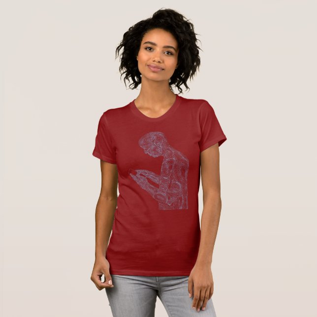 Camiseta Mulheres americanas da oração (arando com bebê) (Frente Completa)