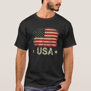 Camiseta Mulheres Americanas Homens Patriótica Bandeira Ame