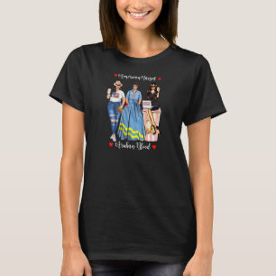 Camiseta Mulheres Americanas Levantam Aruban Blood Usa Flag