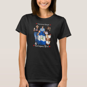 Camiseta Mulheres Americanas Levantam Nicarágua Bandeira Da