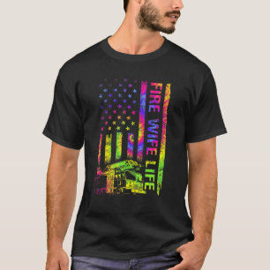 Camiseta Mulheres americanas são bombeiros de mulheres e mu