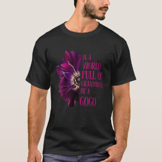 Camiseta Mulheres Anêmonas Cheio Mundial De Avós Sejam GOGO