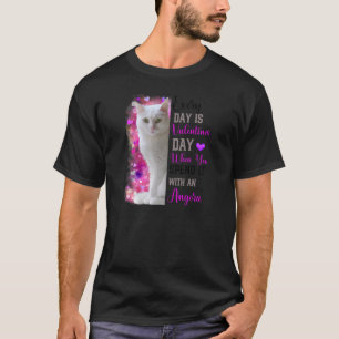 Camiseta Mulheres Angora Cat Mãe Dia de os namorados Cat M