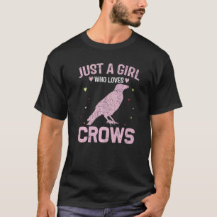 Camiseta Mulheres Animais Apenas Uma Menina Que Ama Corvos