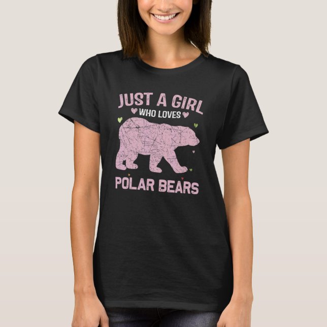 Camiseta Mulheres Animais Apenas Uma Menina Que Ama Ursos P (Frente)
