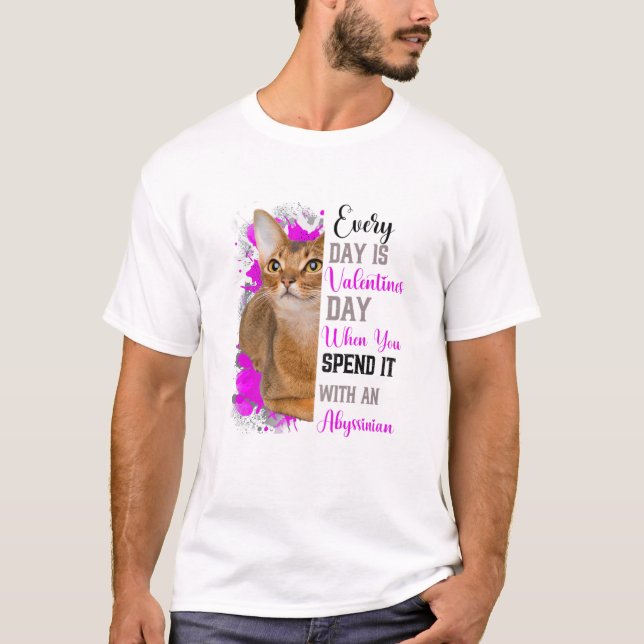 Camiseta Mulheres Ansisinas Gato Mãe Dia de os namorados Ga (Frente)