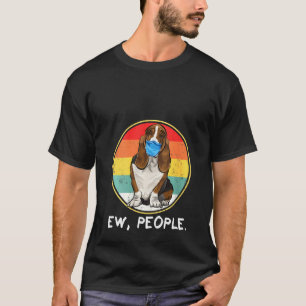 Camiseta Mulheres Antigas Ew Pessoas Basset Hound Cão Vesti