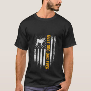 Camiseta Mulheres Antigo EUA Melhor Pai de Cachorro Pug Sem