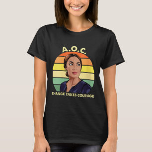 Camiseta Mulheres Aoc Alexandria Ocasio-cortez Primeira Mul