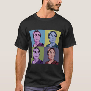 Camiseta Mulheres Aoc Alexandria Ocasio-cortez Primeira Mul