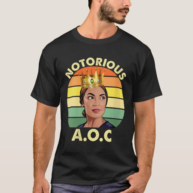 Camiseta Mulheres Aoc Alexandria Ocasio-cortez Primeira Mul (Frente)