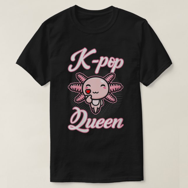Camiseta Mulheres Aolotl KPop Queen KPop Merch VNeck (Frente do Design)