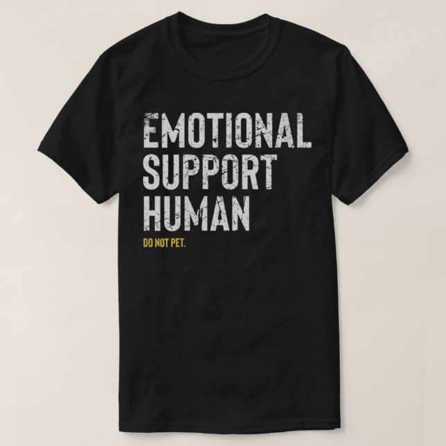 Camiseta Mulheres Apoio Emocional Humano A Mulheres Engraça (Frente do Design)