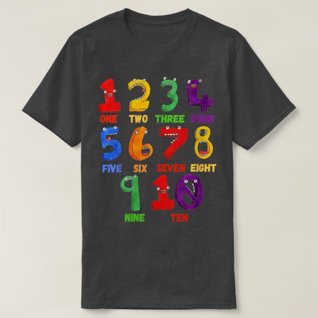 Camiseta Mulheres aprendendo números de matemática contando (Frente do Design)