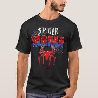 Camiseta Mulheres Aranha Mamãe Dia das Mães Família Corresp