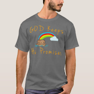 Camiseta Mulheres Ark e Rainbow Deus mantém suas promessas