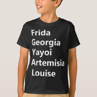 Camiseta Mulheres Artistas Frida Georgia Yayoi