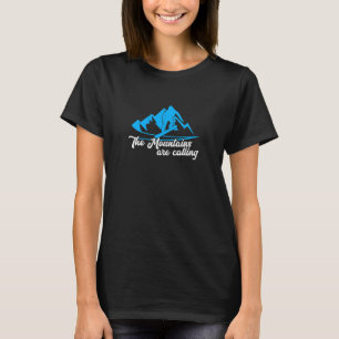 Camiseta Mulheres As Montanhas Estão Chamando Snowboard Sno