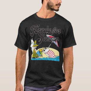 Camiseta Mulheres As Moomins Prontas para o Verão VNeck