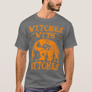 Camiseta Mulheres assustadas assustadoras Dia das Bruxas as