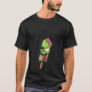 Camiseta Mulheres Assustam Crânio Assustador Sorvete Com Ha