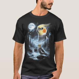 Camiseta Mulheres Atiel Uivando Para a Lua Parrot Retro 90s